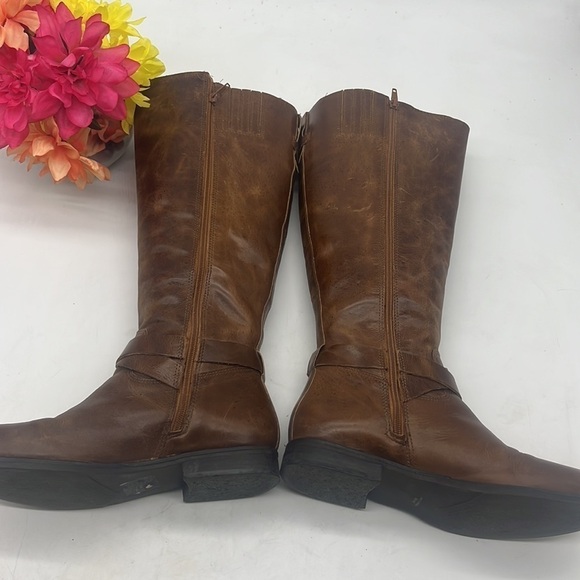 Mattise Britain Brown Talk Leather Riding Boots size 8 Wide Calf TB4049A - Picture 5 of 14